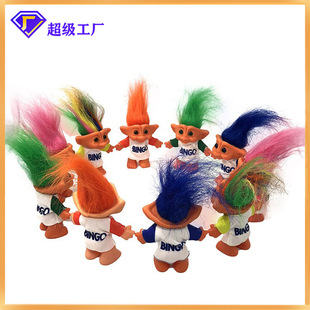 Cross-Border Troll Dolls 80S Nostalgic 10cm Double-Sided Printed Dress-Up Vinyl Dolls Factory Direct Sales Cross-Border Hot Sale