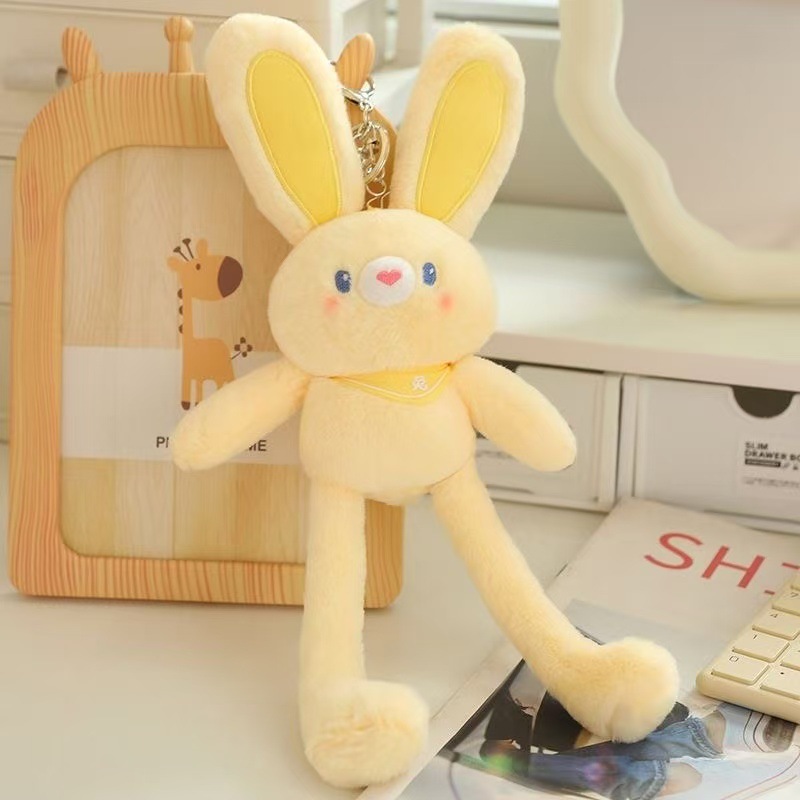 Dopamina rosa orejas de conejo estirable orejas de conejo colgante original muñeca peluche regalo de novia
