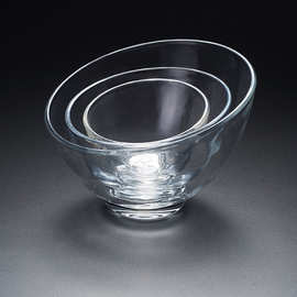 E0PB批发球形斜口玻璃碗沙拉碗玻璃斜口碗捞汁碗小海鲜餐具器皿调