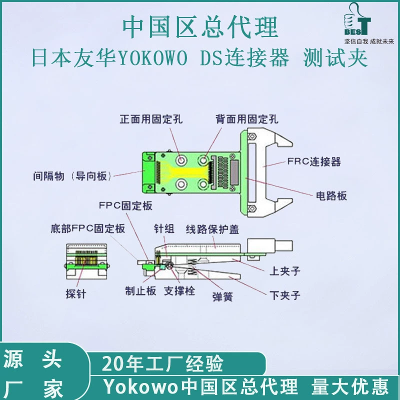Разъем зажима Connector chuck Youhua YOKOWO тестовая оснастка CCJF-25M-41, разъем для тестирования мотора