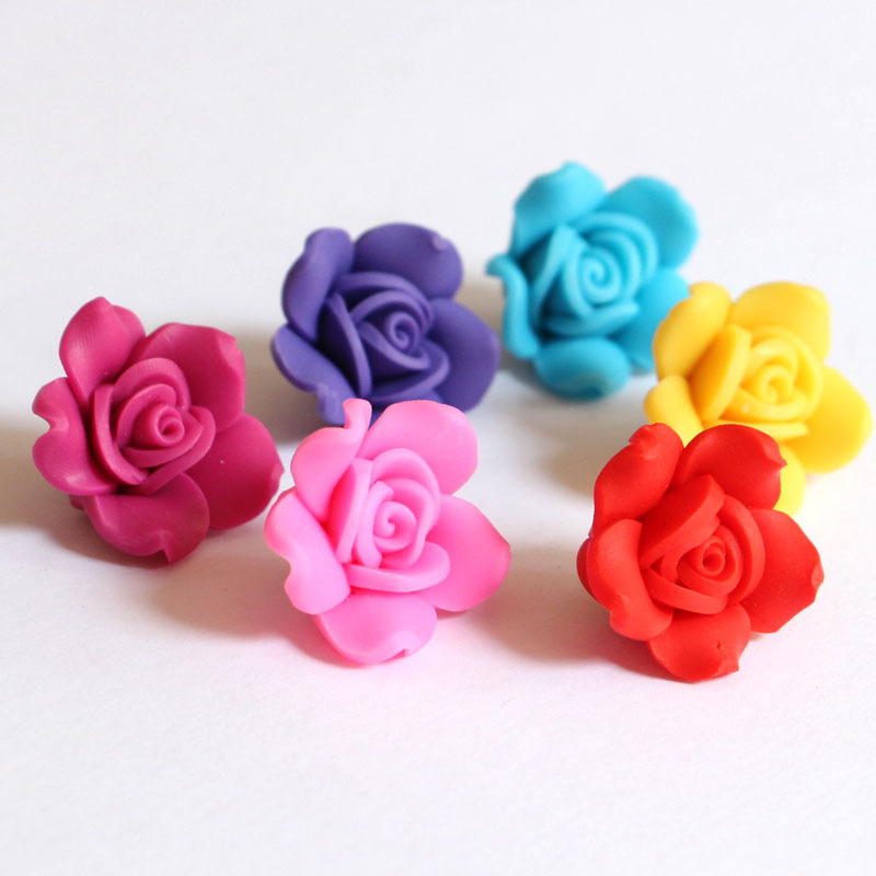 Soft Clay Rose Bead Curtain Door Curtain Beaded Loose Bead Curtain Decorative Flowers Family Handmade diy2024 New Style