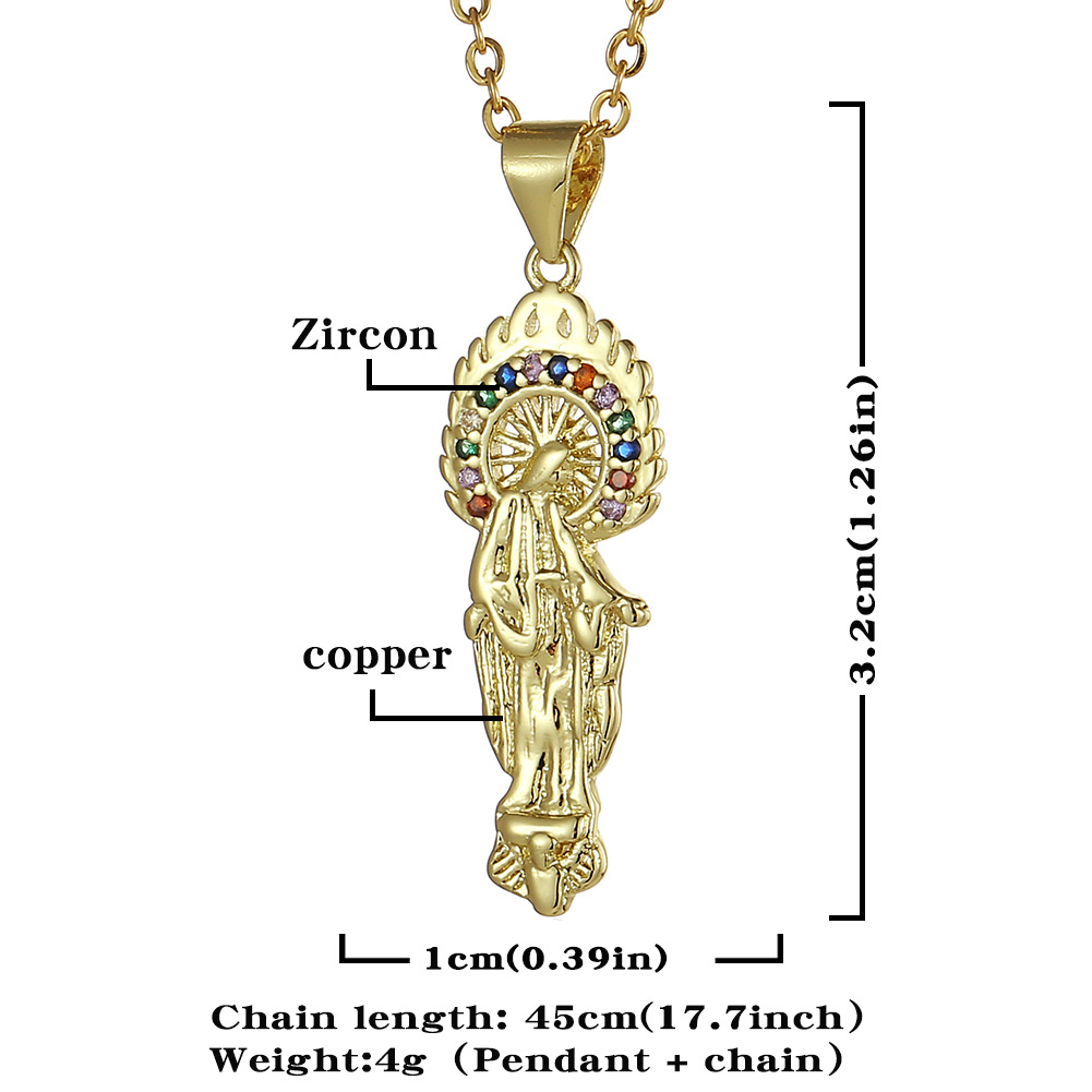 fashion jewelry copper-plated pendant Virgin Christian necklace wholesale