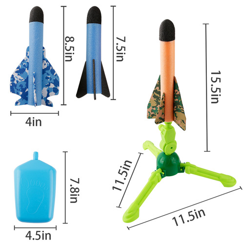 Children's Skyrocket Toy Parent-Child Interactive Outdoor Launcher EVA Ball Plaza Lighting Toy Wholesale