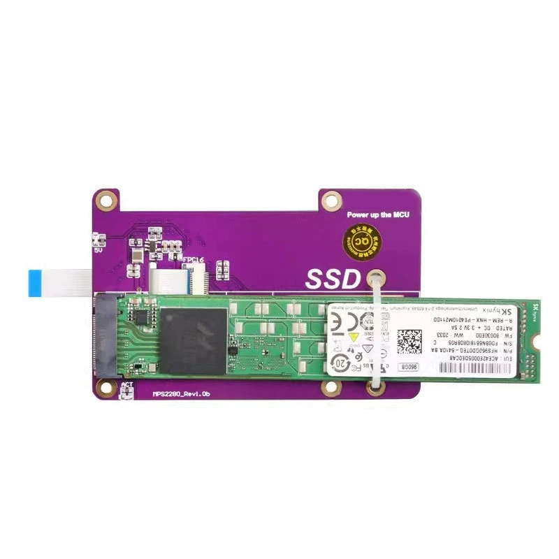 Расширительная плата Raspberry Pi 5 SSD Raspberry pi 5-е поколение PCIe to M.2 SSD адаптер板 модуль