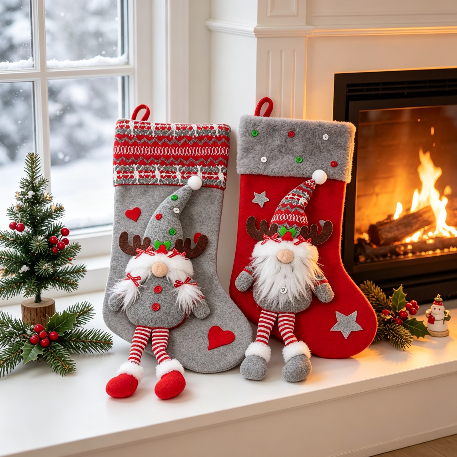 Calcetines de Navidad transfronterizos. Bolsa de regalo. Regalos como calcetines de caramelo, regalos de Navidad, regalos de decoración, etc.