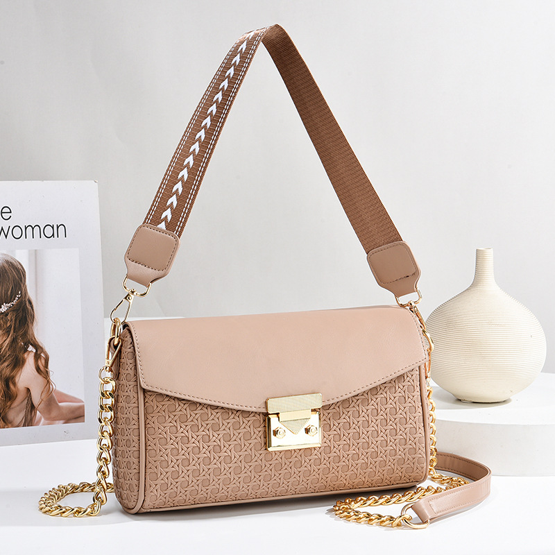 Elegante gestructureerde kleine vierkante dames schoudertas_voghion.com