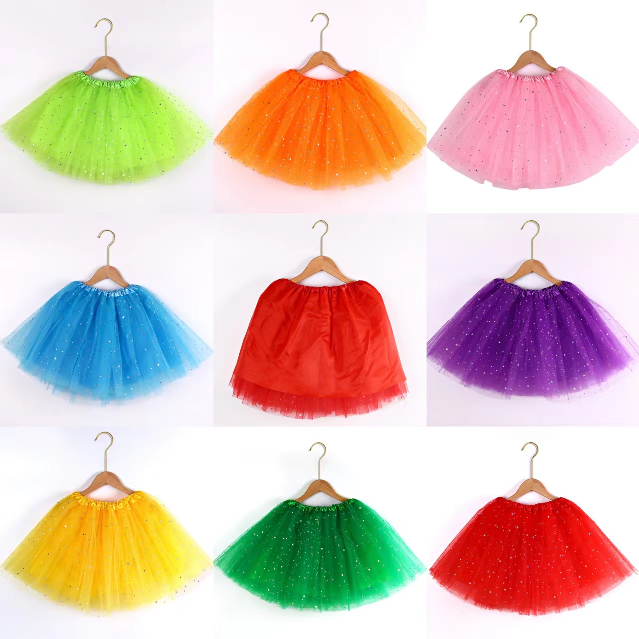 Europa y los Estados Unidos 40cm de estrellas de sequillas de malla + revestimiento de 4 capas de falda de busto espectáculo de baile festival Tutu