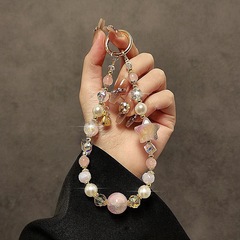 奢華高級感手機鏈滿天星水晶串珠手鍊手機掛繩短款手腕手提鏈掛件