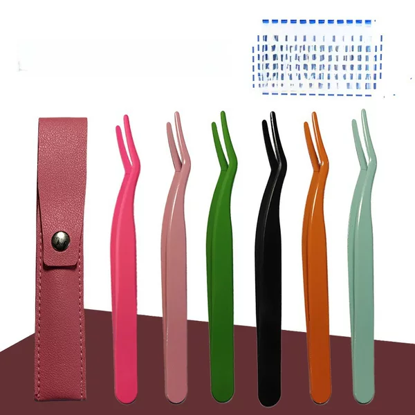 Grafting false eyelash auxiliary device multifunctional portable tweezers beauty makeup tool paste loading and unloading auxiliary eyelash clip
