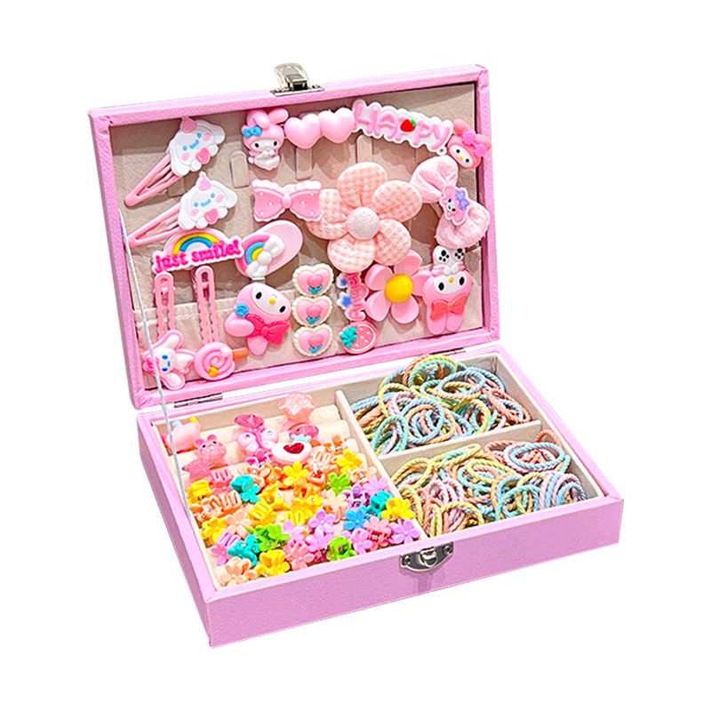 Caja de regalo para el cabello de niños, caja de regalo de cumpleaños para niñas, galletas de cabello para niñas, galletas de cabello para niñas