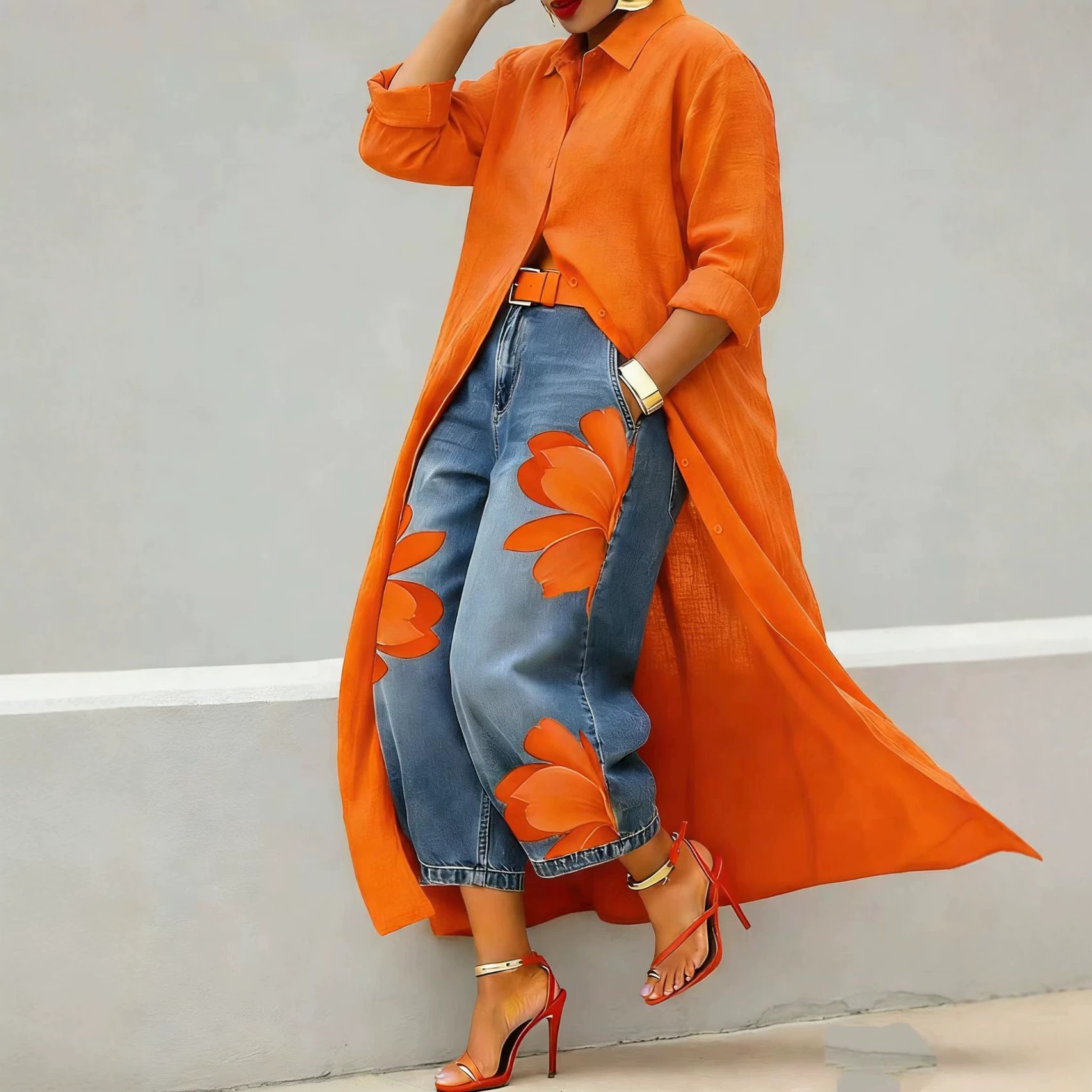 Women's Clothing Fashionable Elegant Casual Button Down Collar Solid Color Long Shirt Dress For Women For Formal & Casual For Women_ecoleips.com
