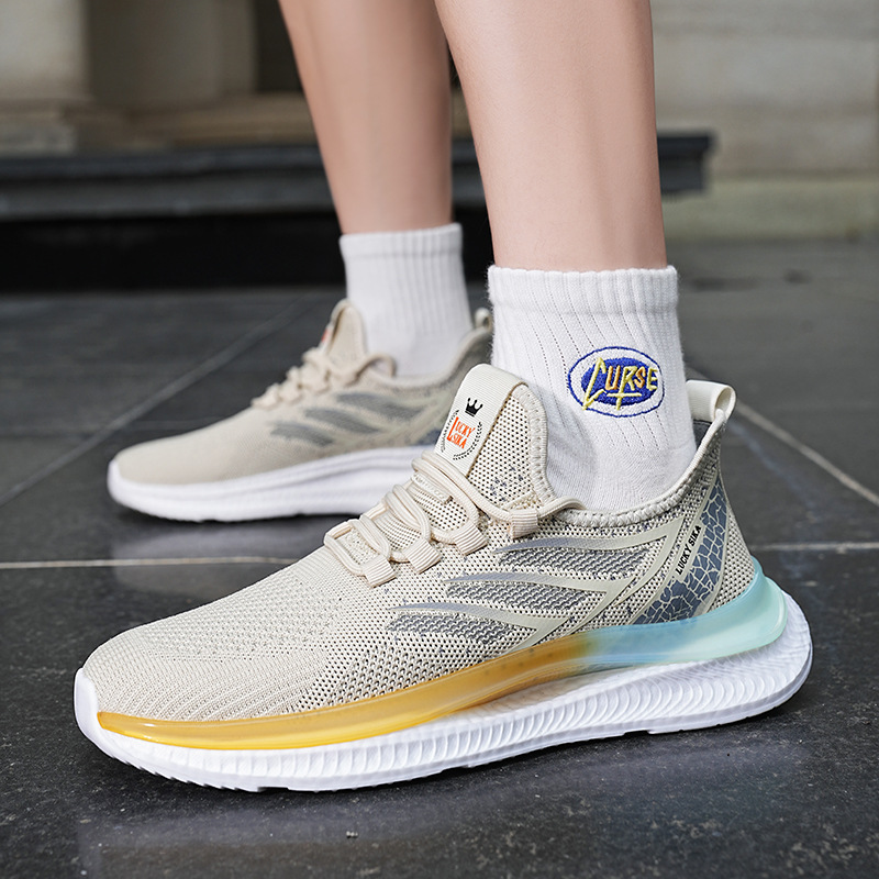 Cross-border casual sneaker men's 2023 Autumn New breathable lightweight mesh shoes flying woven men's mesh shoes men's shoes Cross-border casual sneaker men's 2023 Autumn New breathable lightweight mesh shoes flying woven men's mesh shoes men's shoes