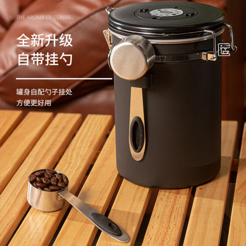 304 stainless steel ventable sealed jar kitchen vacuum storage jar coffee bean sealed jar tea jar fresh-keeping box
