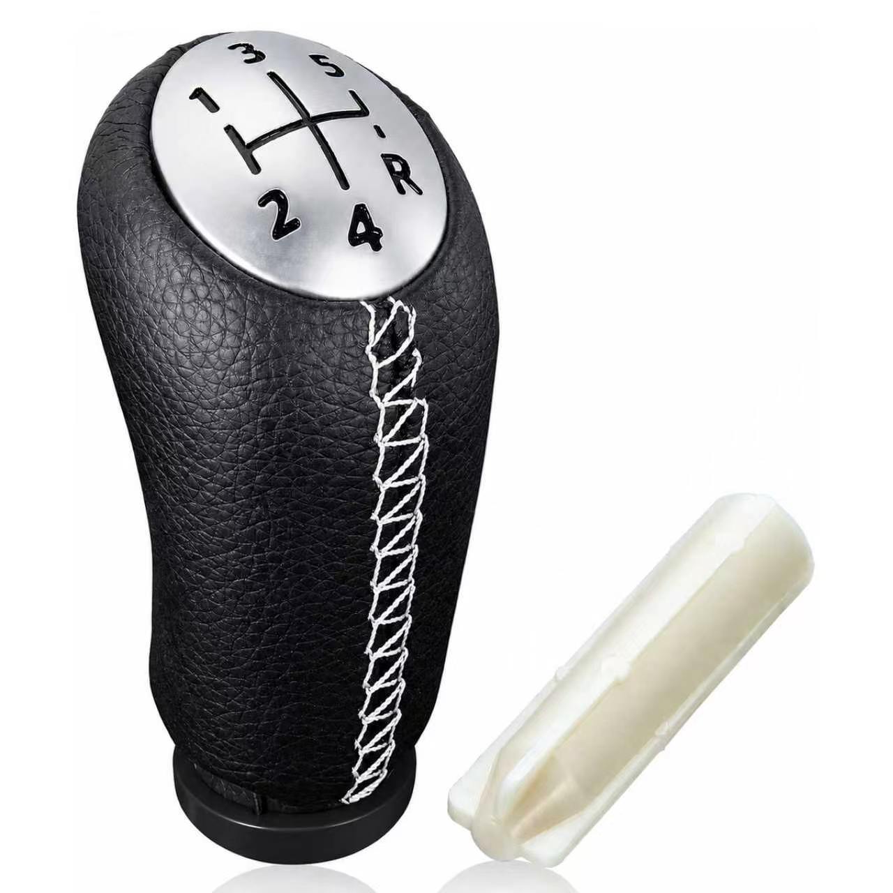 Suitable for Renault Clio car gear shift knob, manual transmission gear shift knob, modified leather-stitched gear shift head accessories, cross-border