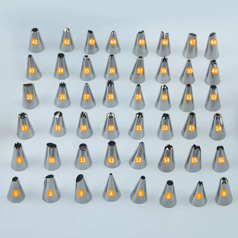 厂家批发多功能裱花器配件喷嘴工具不锈钢蛋糕奶油裱花嘴量大从优