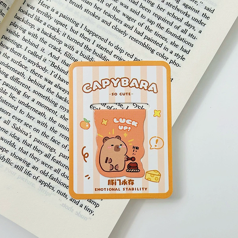 Магнитная закладка (Карпаллан) милый двусторонний рисунок животных, прочная магнитная зажимка, держатель страниц для студентов