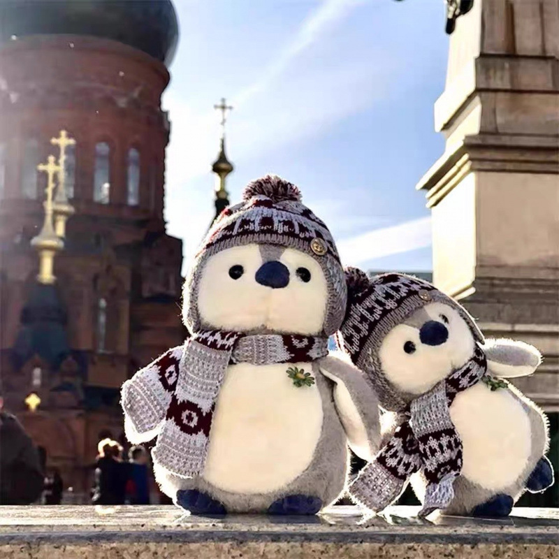 Pluszowe zabawki z pingwinami z Harbinu, fabryka nr 6, park polarny, pamiątkowe poduszki z pingwinami, turystyka kulturalna i kreatywna, pluszowe zwierzęta dla wszystkich grup wiekowych_voghion.com