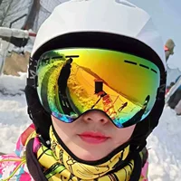 Профессиональные лыжные шлемы для мужчин и женщин, встроенные снежные очки, снежные шлемы для взрослых и детей, комплекты лыжного снаряжения для одиночных и двойных досок, полный комплект.