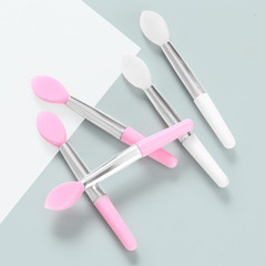 Single Beauty Makeup Small Lip Brush Lipstick Applying Cosmetics Tool Small Portable Mini Silicone Lip Brush Wholesale