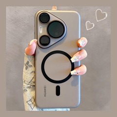 適用華為pura70pro携帯ケース新型超薄型マグネットp70Ultraはレンズフィルムの砂磨きケースを持っている