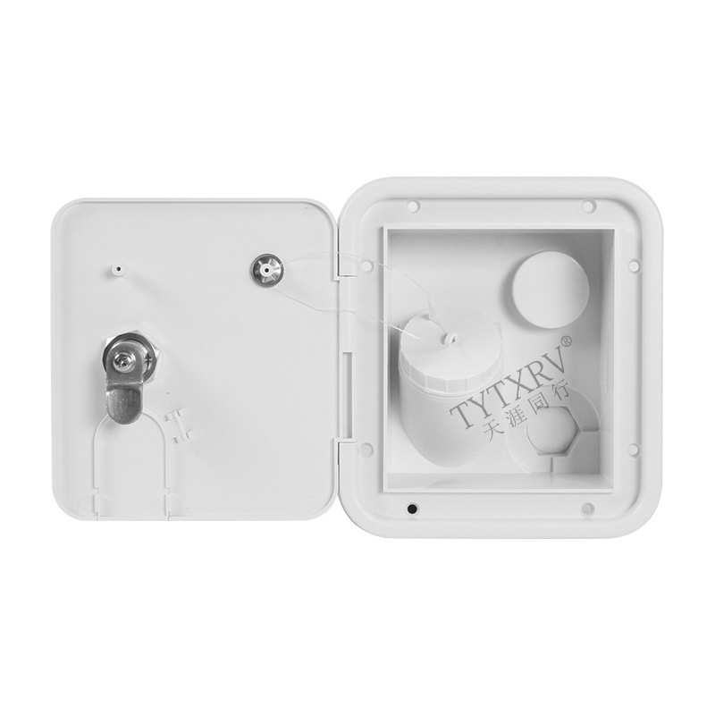 Entrada de agua de RV, entrada de agua cuadrada, inyección de agua, recarga de gravedad, tapa de la escotilla, caja de agua, cama de agua de la ciudad, accesorios de modificación del automóvil
