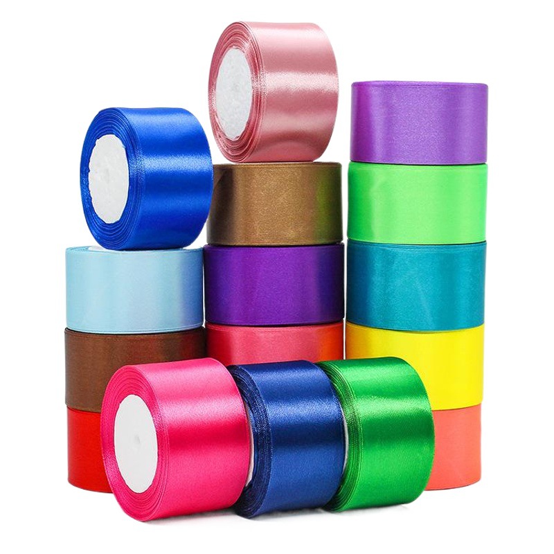 Fábrica al por mayor 5cm accesorios de ropa cinta de poliéster cinta de decoración de la boda cinta de regalo caja de embalaje