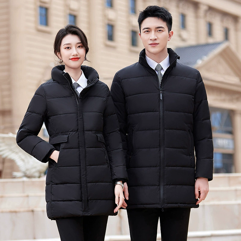 Пуховая хлопковая одежда мужская и женская одинаковая рабочая одежда средней длины высококачественное хлопковое пальто 4S отдел продаж магазина