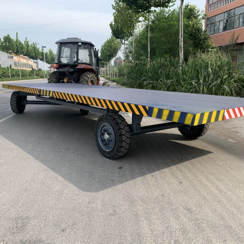 平板拖车 重型平板载货牵引拖车移动式交通运输平板工具拖车
