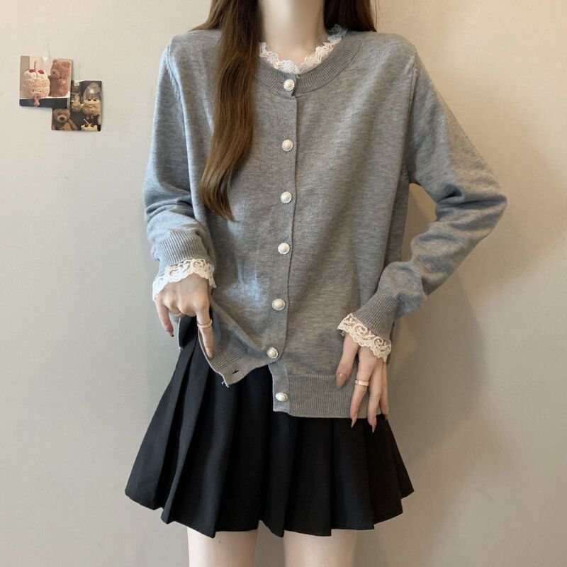 プラスサイズの女性のレース長袖 Tシャツ女性のための春と秋 2025 新しいファット mm ルーズ痩身ボディカバーボトリングシャツ|undefined