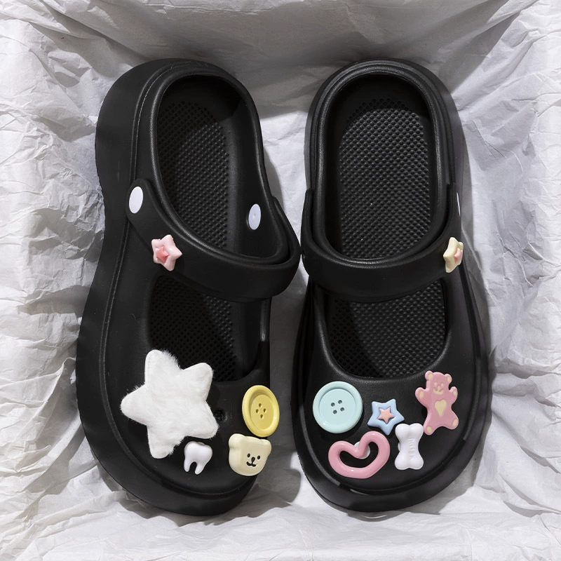 Обувь с отверстиями для женщин на улице Обувь с отверстиями для отверстий 2025 новый противоскользящий увеличенный толстое дно