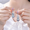 Fashionable design jewelry, sapphire long earrings