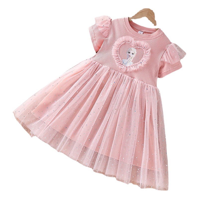 Aisha princesa vestido 2024 verano nuevo estilo occidental congelado niña vestido Aisha falda de los niños