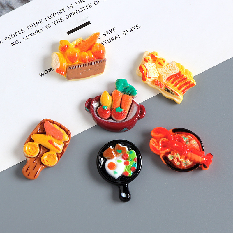 ミニチュアシミュレーション洋食おもちゃパン樹脂アクセサリー diy クリーム接着剤冷蔵庫マグネットヘアピン水カップパッチ素材|undefined
