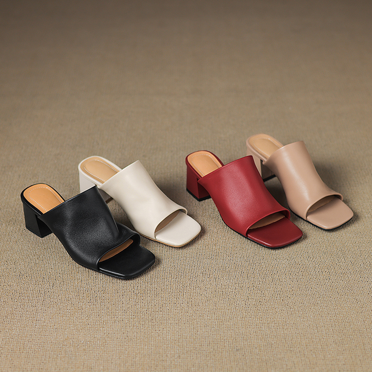 Sandal hở mũi nữ gót thấp quai ngang đế bằng 2,5 cm — Hạnh sắc (cao 2,5 cm) chi tiết 25