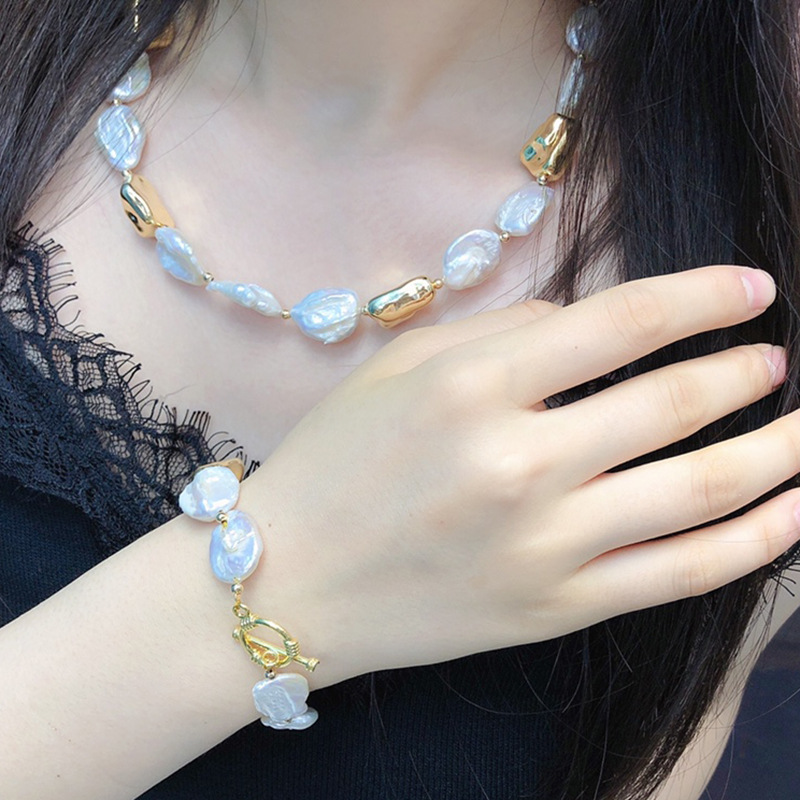 Elegant Lady Geometric Freshwater Pearl Bracelets Necklace In Bulk display picture 4
