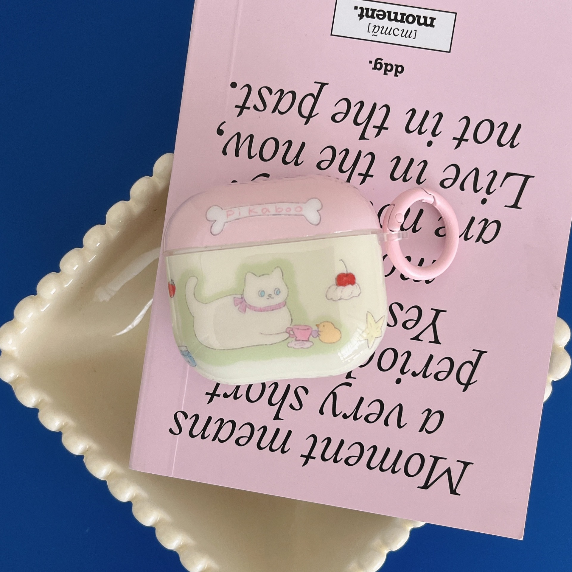 Picnic de nicho coreano Pink Cat para AirPods nueva funda para auriculares de 3/4 generación Pro2 dibujos animados 1/2 generación Pro girl