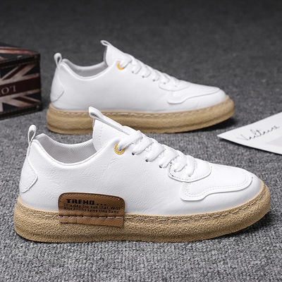Men's Shoes Spring new pattern Casual shoes Korean Edition Trendy shoes fashion Versatile skate shoes waterproof gym shoes student White shoes