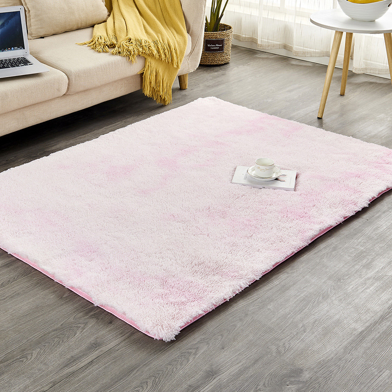 핑크 타이 염색 실크 헤어