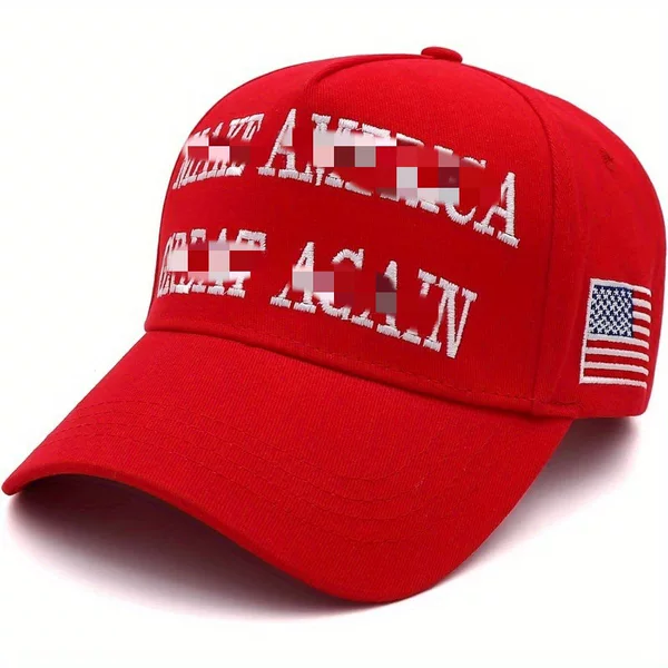 Cross-Border Make America Great Again Red Baseball Cap Size 45-47 Same Style as Musk's