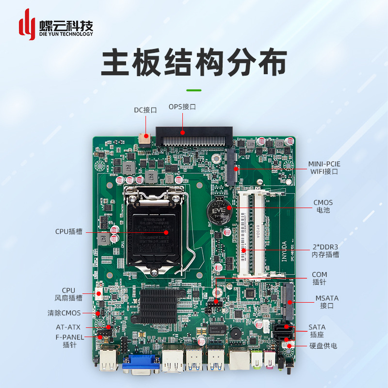 H81 conference teaching touch integrated host 4th generation desktop 1150-pin CPU plug-in OPS computer built-in host