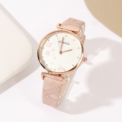 Classic Retro Belt Watch Ladies Fashion Trend Niche Watch Korean Style Student Quartz Watch Wholesale