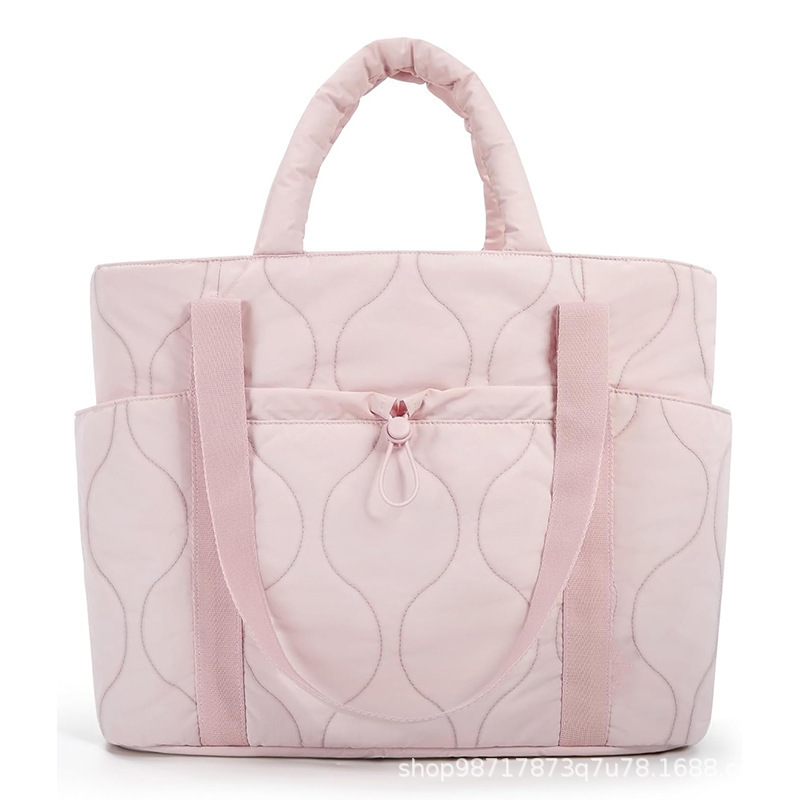Amazon New Ladies Down Tote Quilted Travel Tote Work Large Lightweight Travel Bag Strap