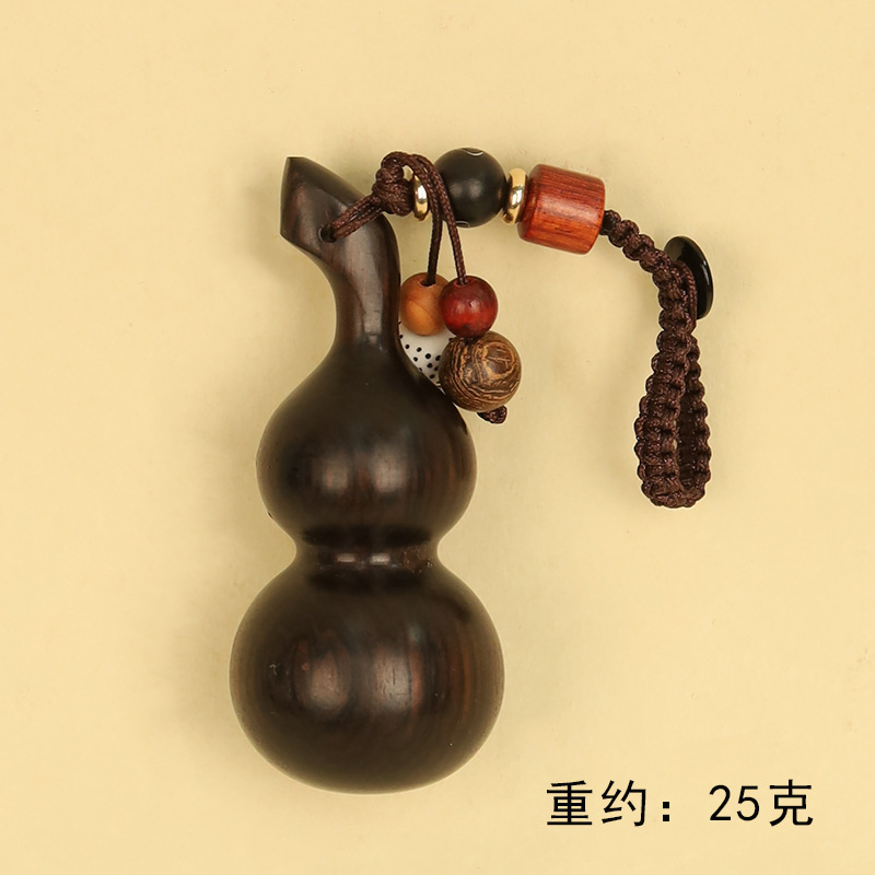檀木葫芦钥匙扣挂链木质葫芦吊坠血檀手把件配饰挂件文玩实木无漆|undefined