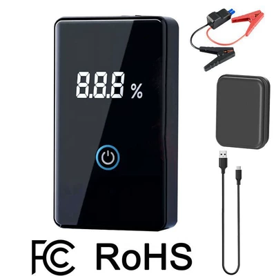 Car emergency starting power supply and air compressor all-in-one device, battery cable jumper, ignition tool, emergency power booster, specialized for emergency start-up (Other Automotive Safety Supplies) - emergency-power-supply-white-box-with-smart-clip-leather-case