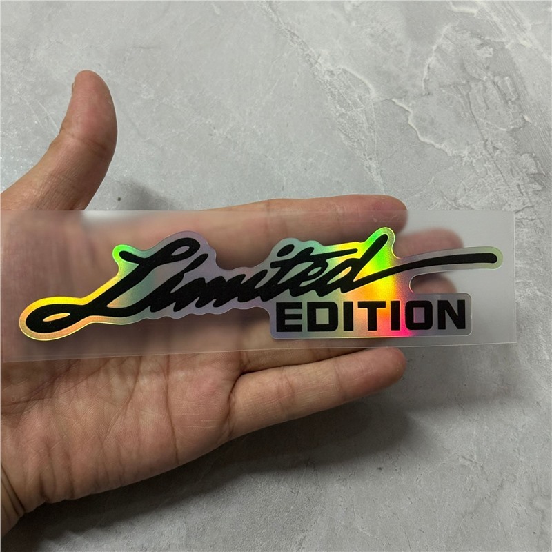 外贸汽车LIMITED EDITION 镭射反光贴电动摩托车英文字母贴装饰贴|undefined