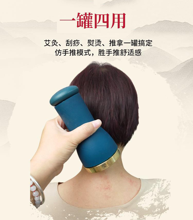 Moxa Stick Burner Cup Handheld Moxibustion Tool with Gua Sha Function for Home Body Use quality and texture