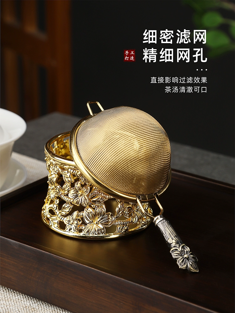 Tea set with accessories stainless steel, glass cigarette holder, tea cup
