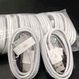 适用苹果iphone4s手机数据线 usb 4代充电线6针带铝箔数据线1米