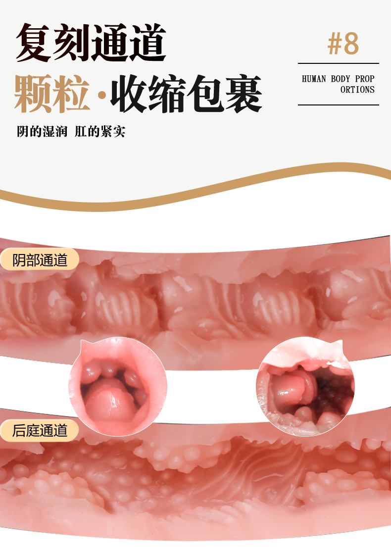 Jiuai Half-Body TPE Masturbator with Dual-Channel Inverted Mold Design — detail image 10