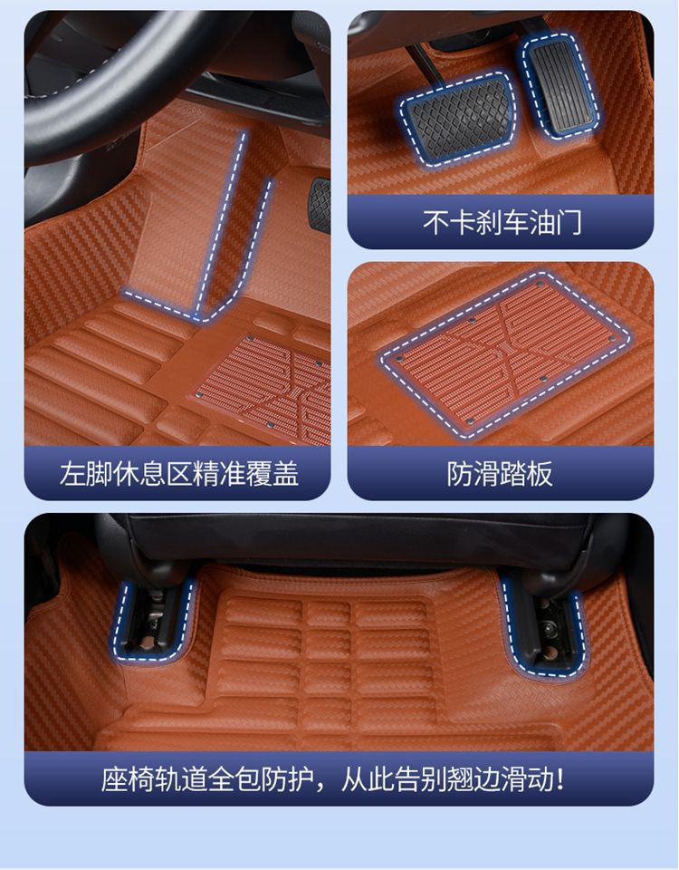 Suitable for Car Floor Mats Nissan Sylphy Qashqai X-Trail Teana Livi March Tiida Bluebird Sunshine Anti-Slip Floor Mats